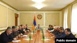Nagorno-Karabakh - A meeting of the Security Council in Stepanakert, January 11, 2023.