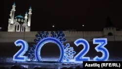 Новогоднее украшение в Казани, декабрь 2022 года
