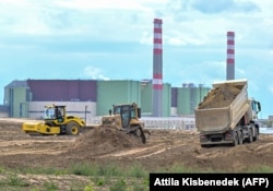Работы по строительству нового реактор АЭС "Пакш" в Венгрии. Это один из крупных проектов "Росатома" в Европе