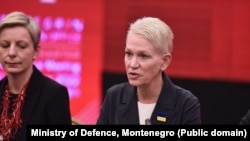 Pomoćnica sekretara odbrane SAD Celleste Wallander na konferenciji Američko-jadranske povelje A5, Budva, Crna Gora, 29. novembar 2022. 