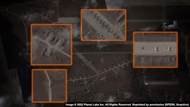 Спутниковые снимки Planet Labs, аэродром Гвардейское, 13 ноября 2022 года