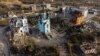 The destruction of the village of Bohorodychne is seen in an aerial view on December 20.<br />
<br />
Located nearly 120 kilometers northwest of the city of Donetsk on the right bank of the Siverskiy Donets River, the village was fiercely contested by Russian and Ukrainian forces.<br />
<br />
&nbsp;