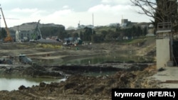 Затопленная площадка историко-археологического парка "Новый Херсонес". Севастополь, Крым, 16 декабря 2022 года