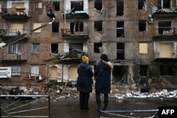 Вышгород (Киевская область) после российской ракетной атаки. 28 ноября 2022 года