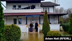 Pamje nga vërshimet në Istog, komunë në Kosovë.