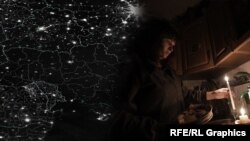 Русия һөҗүме нәтиҗәсендә утсыз калган украин халкы шәмнәр, фонарьлар куллана