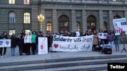 حمایت دانشجویان ایرانی و غیر ایرانی در سوئیس از اعتراضات سراسری در ایران