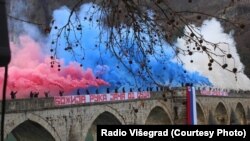 Bosnia-Herzegovina - Celebration of Day of Republic of Srpska, Višegrad, 9Jan2023.