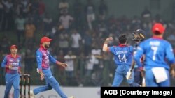 مسابقه کریکت میان تیم های افغانستان و سریلانکا