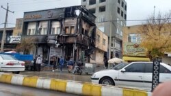 در جریان سرکوب اعتراضهای شبانه در کامیاران یک شعبه بانک سپه در آتش سوخت، ۹ آذر