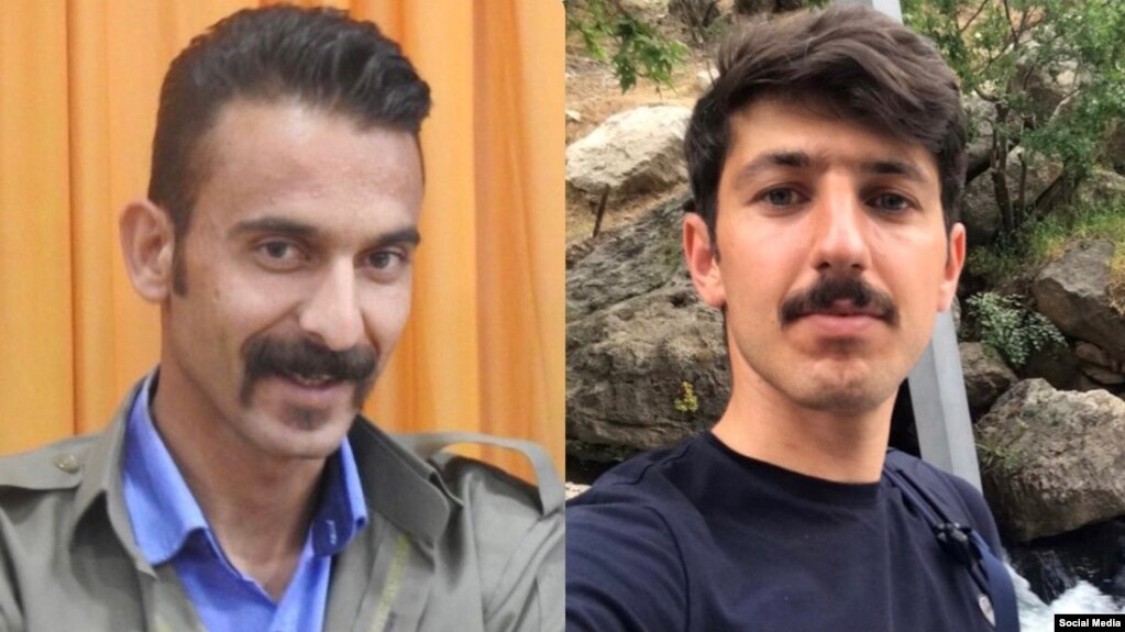 وفا آذربار (راست) و محسن مظلوم، دو تن از چهار زندانی کرد