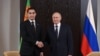 Президенты Туркменистана и России Сердар Бердымухамедов и Владимир Путин
