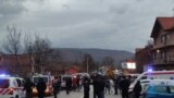 KOSOVO: Rudare, north of Kosovo. Local population gathers after the arrest of a local Serb, former policeman