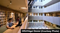 Libraria e një universiteti në Budapest të Hungarisë. Fotografi ilustruese. 