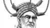 One of the entries in the Charlie Hebdo cartoon competition depicting Supreme Leader Ayatollah Ali Khamenei.