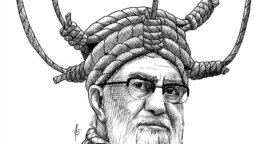 یکی از کاریکاتورهای منتشرشده از سوی مجله شارلی ابدو. اثر کاریکاتوریستی ایرانی به نام «قلم‌فرسا»