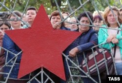 Родственники мобилизованных в Ставропольском крае, фото госагентства ТАСС