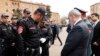 Armenia - Prime Minister Nikol Pashinian inspects newly trained officers of the Patrol Service in Vanadzor, April 16, 2022.