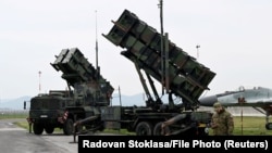 Система противоракетной обороны Patriot в аэропорту Слиач, Словакия, 6 мая 2022 года. В апреле стало известно, что в Украину прибыли Patriot от США, Нидерландов и Германии