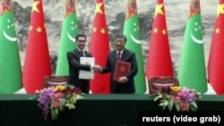 Pekin. Hytaýyň başlygy Si Szinpin türkmen prezidenti Serdar Berdimuhammedow bilen. 2023-nji ýylyň 6-njy ýanwary. 