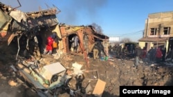 Последствия ракетного удара по Харькову в январе 2023 года 