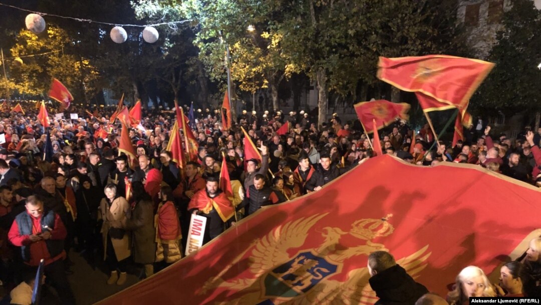 Protesta në Mal të Zi më 28 nëntor 2022.
