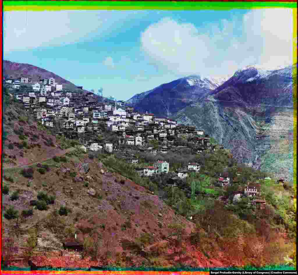 The town of Artvin, near the Black Sea coast, was overwhelmingly ethnically Armenian when this photo was taken in 1912 but changed hands repeatedly through the early 1900s between Ottoman Turkey and tsarist Russia.&nbsp;