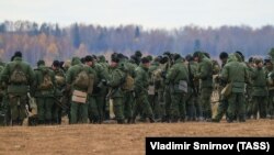 Мобилизованные россияне на учениях в Ярославской области