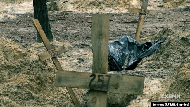 Хрести з могил загиблих тероборонівців