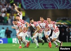 Хорватия құрамасы пенальтиден жеңіске жеткен сәт. 9 желтоқсан 2022 жыл.