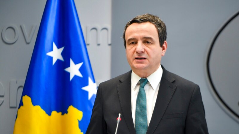 Kurti: Pitanje ZSO može biti rešeno konačnim sporazumom sa Srbijom 