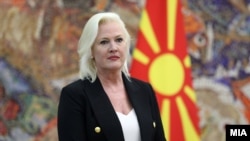 Ambasadorja amerikane në Shkup, Angela Ageler.
