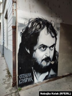 Mural Stanleyju Kubricku u Trebinju, američkom filmskom redatelju