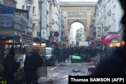 Protesta në Paris më 23 dhjetor 2022.