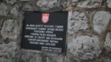 Bosnia and Herzegovina - memorial plaque to Ratko Mladic on the entity dividing line between East Sarajevo and Sarajevo