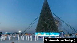 Decorated New Year trees were installed in Ashgabat in mid-December to kick off the festive season.