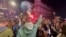 Serbia - celebrations in Belgrade after Vucic conceded election defeat - screen grab