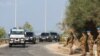 Vozilo mirovnih snaga Ujedinjenih nacija predvodi konvoj vozila libanskih i američkih zvaničnika na dan potpisivanja sporazuma između Izraela i Libana uz podršku SAD, Nakura u južnom Libanu, 27. oktobar 2022.