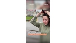 Сибирячка побрила голову на антивоенной акции 