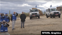 Наблюдатели Евросоюза на армяно-азербайджанской границе, 27 октября 2022 г.
