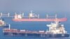 Cargo ship Despina V, carrying Ukrainian grain, is seen in the Black Sea off Kilyos near Istanbul, Turkey in November.