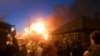 Пожарът на мястото на катастрофата на изтребителя СУ-30 в руския град Иркутск в Сибир 