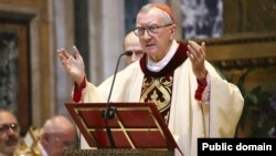 Cardinal Pietro Parolin celebrates Mass in Rome to mark 30 years of diplomatic relations between the Vatican and Armenia, October 25, 2022.