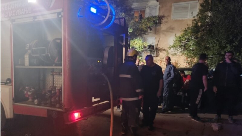 Две лица полесно повредени во пожар во зграда во Штип 