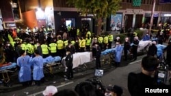 Жртви од стампедото во Сеул. 