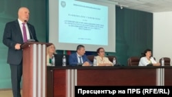 Иван Гешев открива Националното съвещание на прокуратурата в присъствието на част от своите заместници.