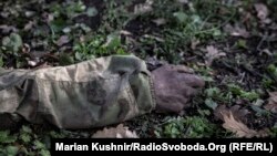 Частина тіла загиблого в Україні російського солдата, жовтень 2022 року
