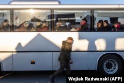Украинские беженцы на границе с Польшей, 18 марта 2022 года