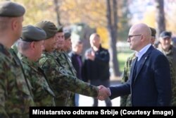 Vučević je tokom obilaska rekao da je vojska "spremna, sposobna i obučena da izvrši svaki zadatak i svaku naredbu predsednika države i vrhovnog komandanta Aleksandra Vučića i državnog rukovodstva", 1. novembar 2022.