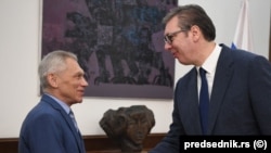 Fotografija iz arhive, ambasador Rusije u Beogradu Aleksandar Bocan Harčenko i predsednik Srbije Aleksandar Vučić, 24. oktobar 2022.